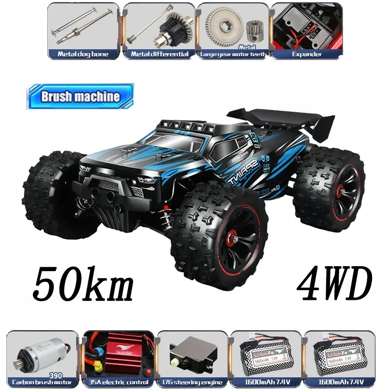 High Speed 4WD RC Car with LED Remote Control Drift Monster Truck for Kids