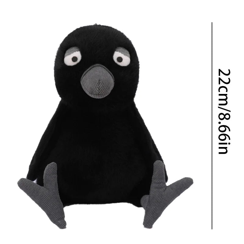 Halloween Black Crow Plush Doll Toy - Stuffed Bird for Kids & Gifts