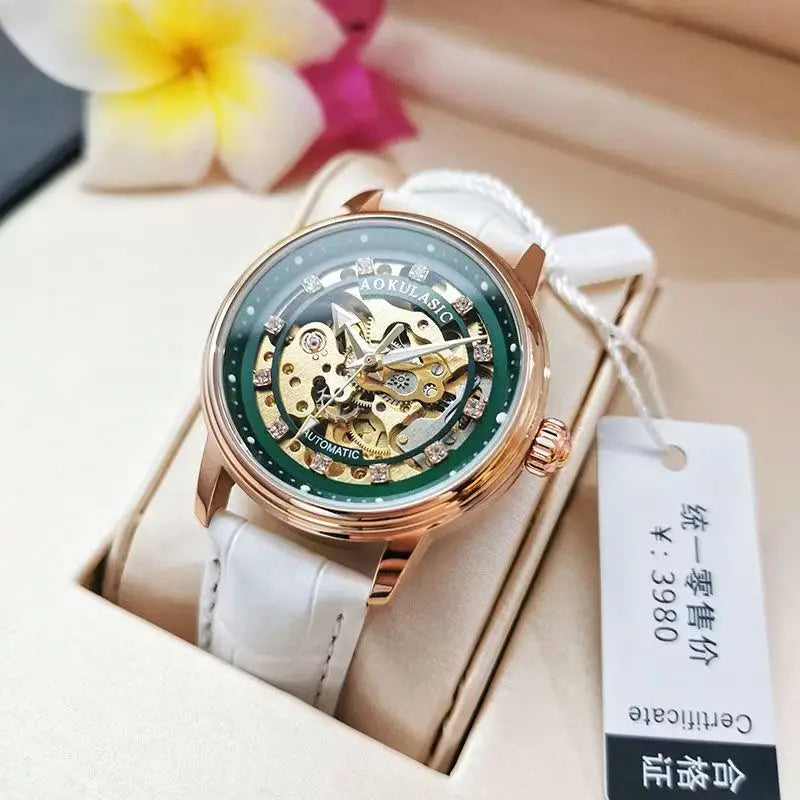 Women’s Automatic Mechanical Watch with Luminous Waterproof Design