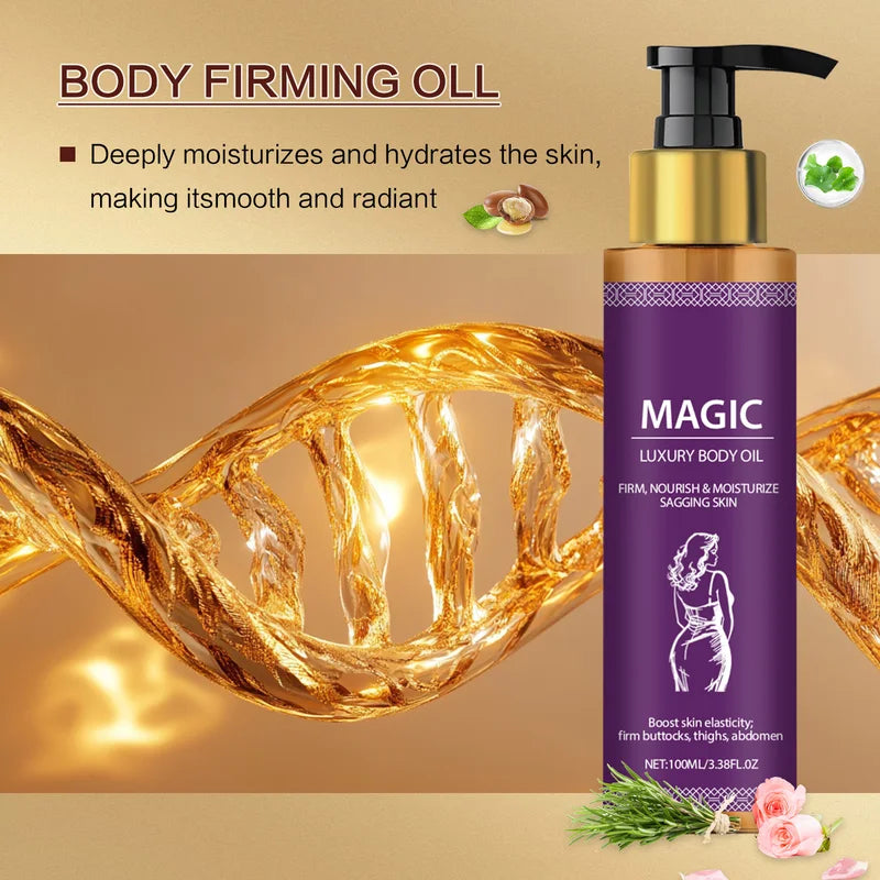 Body Oil for Tightening & Brightening - Nourishing, Firming, Anti-Cellulite Massage Oil