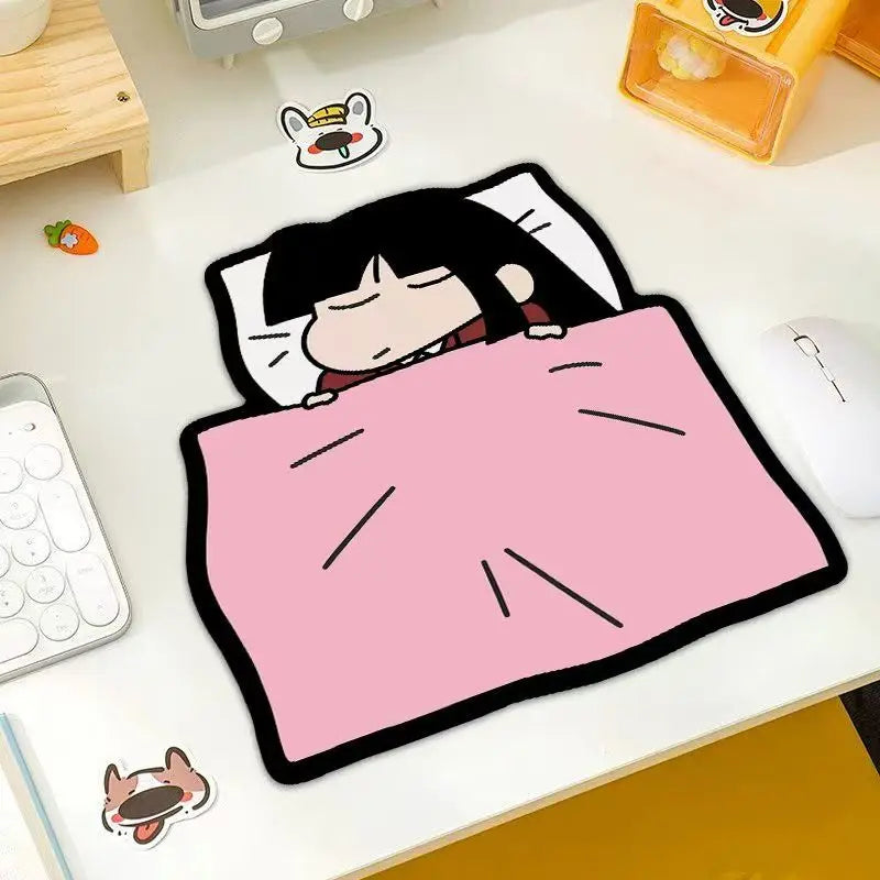 Cute Crayon Shinchan Mouse Pad with Non-Slip Rubber Base and Soft Fabric Surface – Office & Home Desk Mat