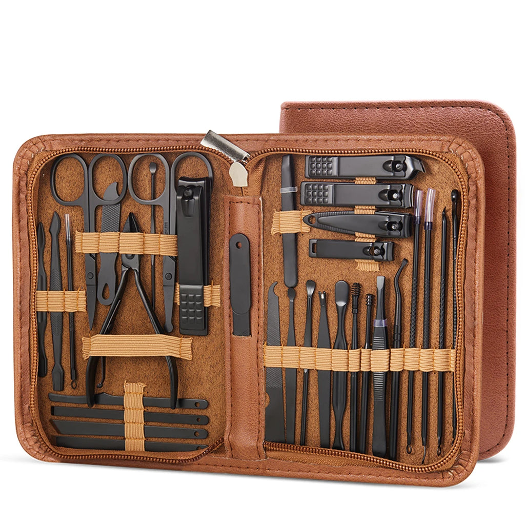 8/32pcs Manicure & Pedicure Nail Grooming Set Stainless Steel Professional Tools