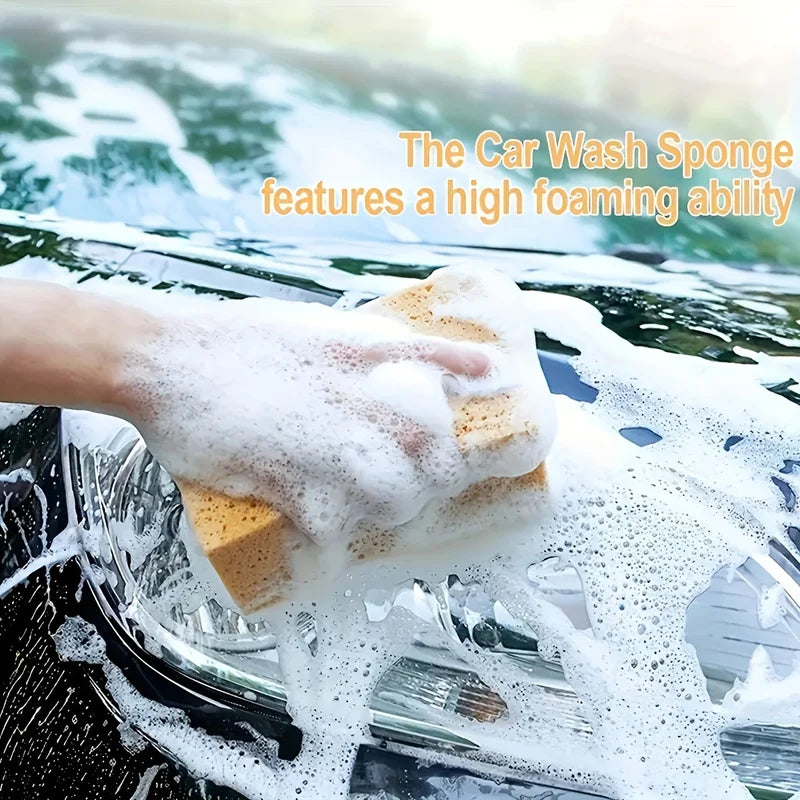 Large Honeycomb Car Wash Sponge - High-Density Foam Auto Detailing Tool