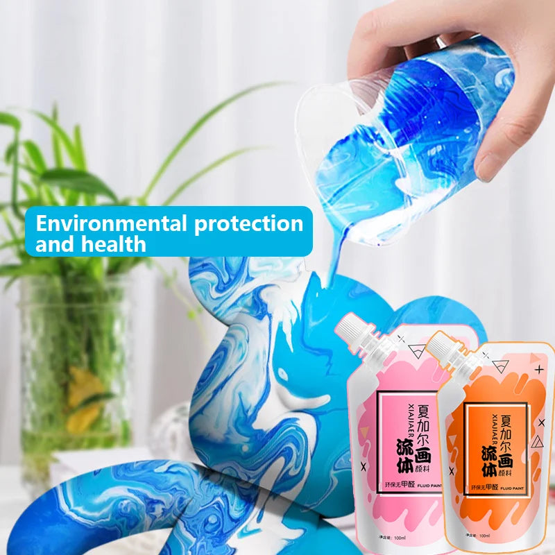Multi-Color Acrylic Paint Liquid for DIY Art & Craft Projects - 100ml