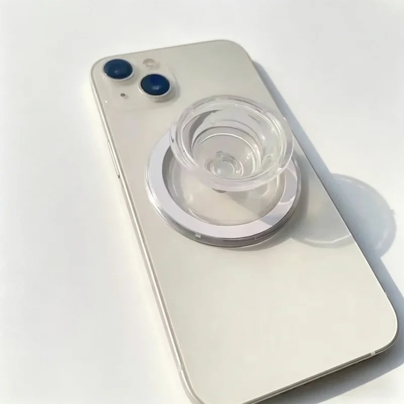 Magnetic Phone Ring Stand for iPhone & Samsung - Foldable, Portable Grip Holder