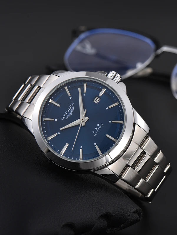 Men's Mechanical Automatic Watch Waterproof Stainless Steel Luminous Minimalist Gift