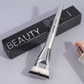 Flat Head Foundation Brush with Storage Box - Versatile Makeup Tool for Liquid & Cream Applications