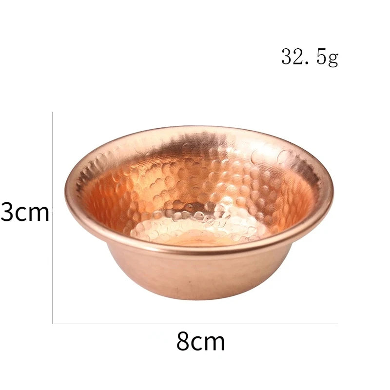 Hammered Copper Water Bowl Handmade Nepalese Religious Bowl for Buddha Buddhist Supplies