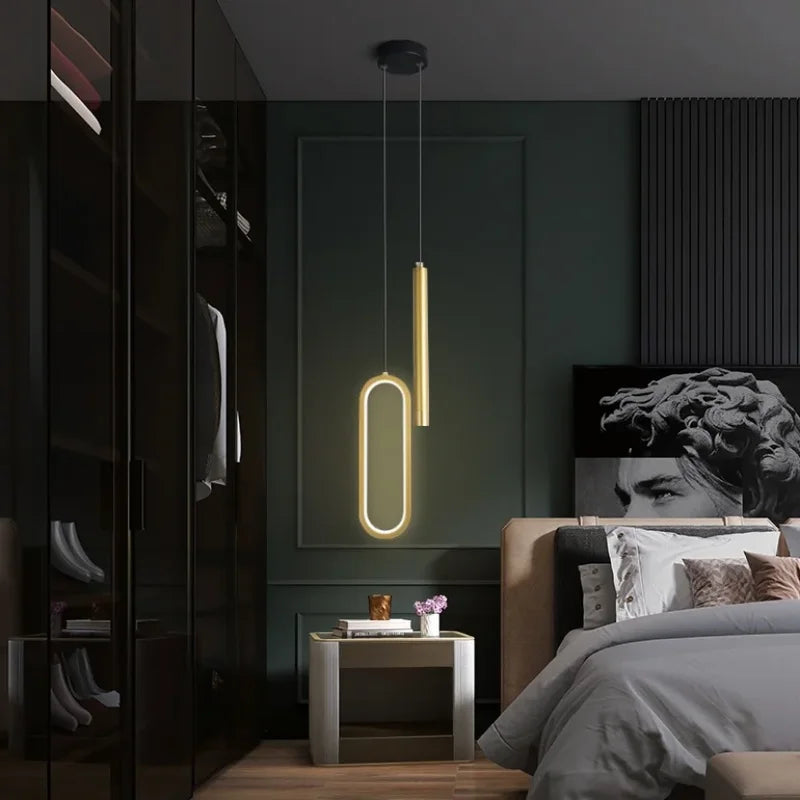 Modern LED Pendant Light Fixture for Bedroom Bathroom Entrance Ceiling Lighting