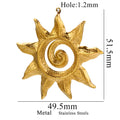 5pcs Stainless Steel Sun Moon Charms for Jewelry Making Supplies Connectors Earrings