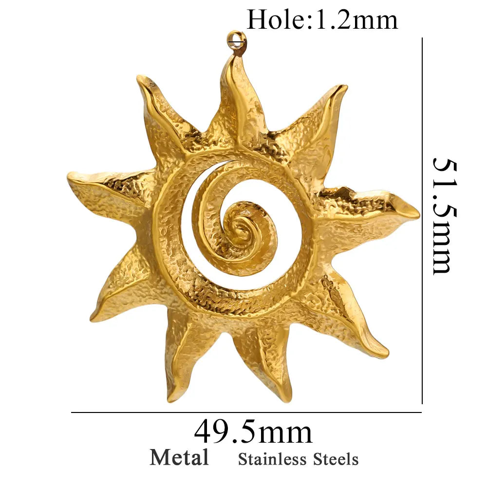 5pcs Stainless Steel Sun Moon Charms for Jewelry Making Supplies Connectors Earrings