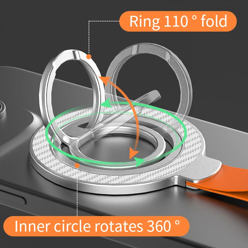 Universal Double-Sided Magnetic Phone Holder for Car Mount & Finger Ring Stand
