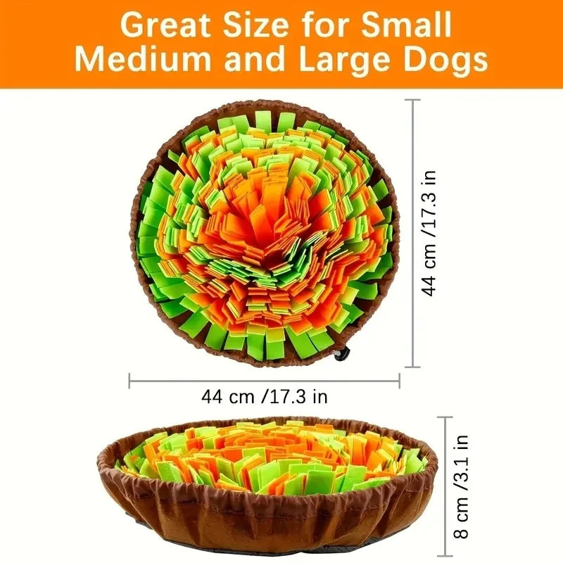 Washable Felt Pet Sniffing Mat for Dog Training & Enrichment - Foldable Slow Feeding Toy