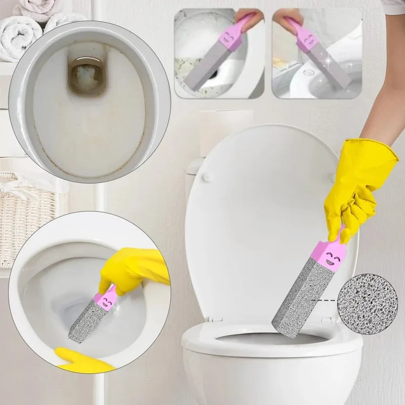 Pumice Stone Cleaning Stick for Toilet, Limescale & Rust Removal, Bathroom Tile & Sink Brush