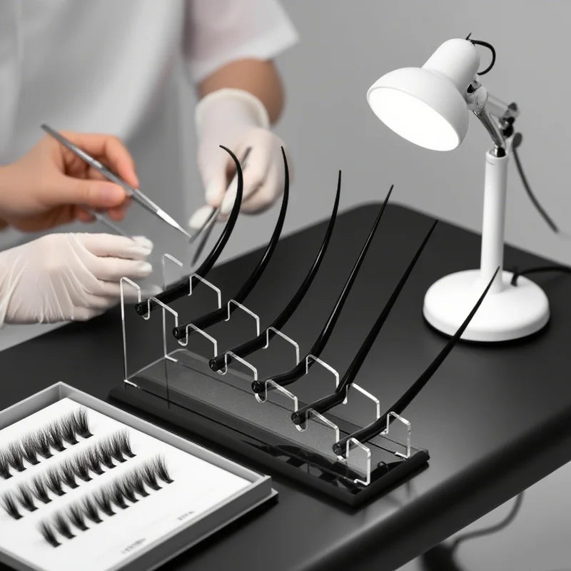 9-Pack Eyelash Extension Display Stands for Salon & Makeup Training