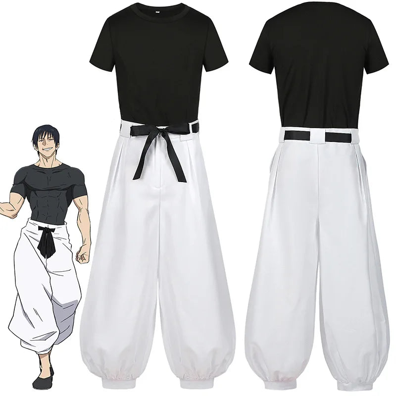 Anime Cosplay Costume Wigs T-Shirt Pants for Jujutsu Kaisen Characters