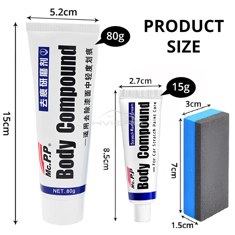 Car Scratch Repair Kit Auto Body Polishing & Paint Care Set - Multiple Colors