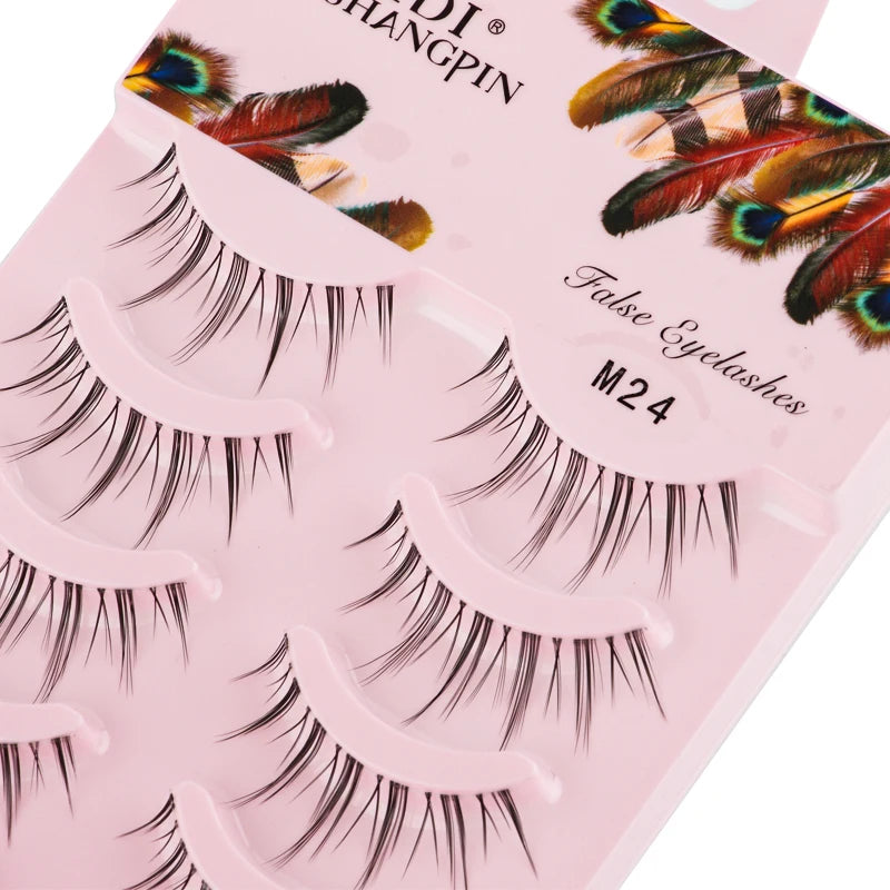 False Eyelash Set 3/5/7 Pairs Long Natural Mink Lashes for Daily Makeup