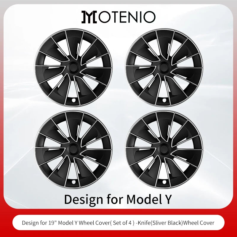 4PCS 19 Inch Tesla Model Y Wheel Hubcaps Full Rim Cover Performance Accessories
