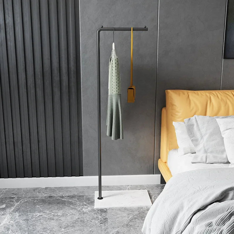 Metal Valet Stand Clothing Organizer Freestanding Suit Rack Home Storage