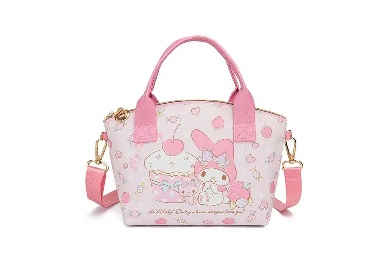 Cute Printed Handbag and Crossbody Bag for Daily Use - Waterproof Canvas, Small & Durable