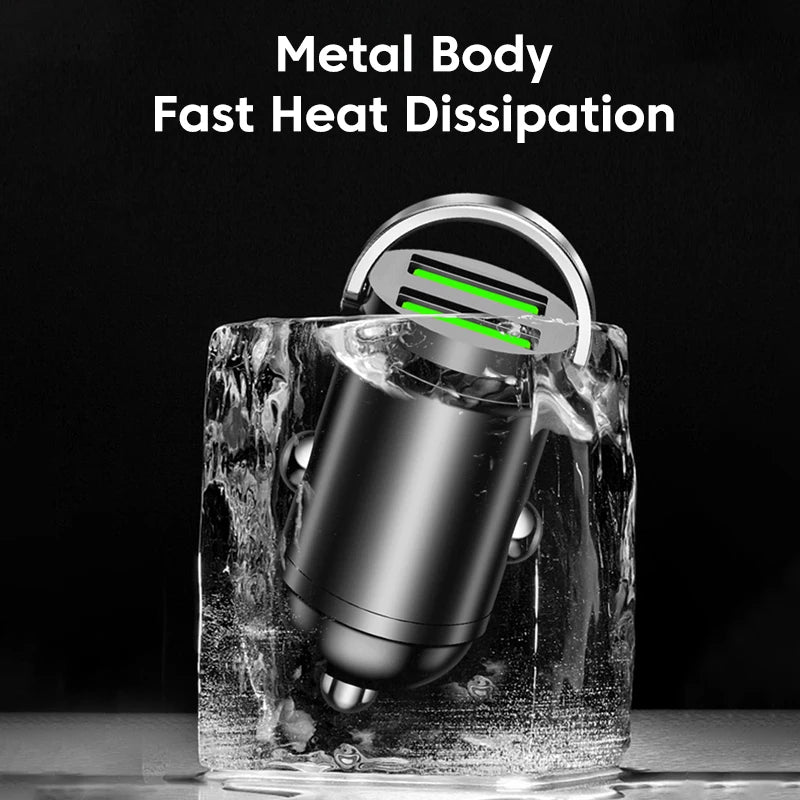 Dual USB Car Phone Charger 200W QC3.0 Fast Charging Cigarette Lighter Adapter