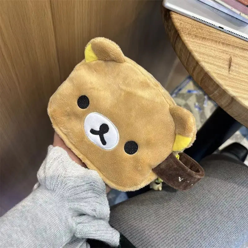 Large Capacity Cute Cartoon Bear Cosmetic Bag - Portable Travel & Gift