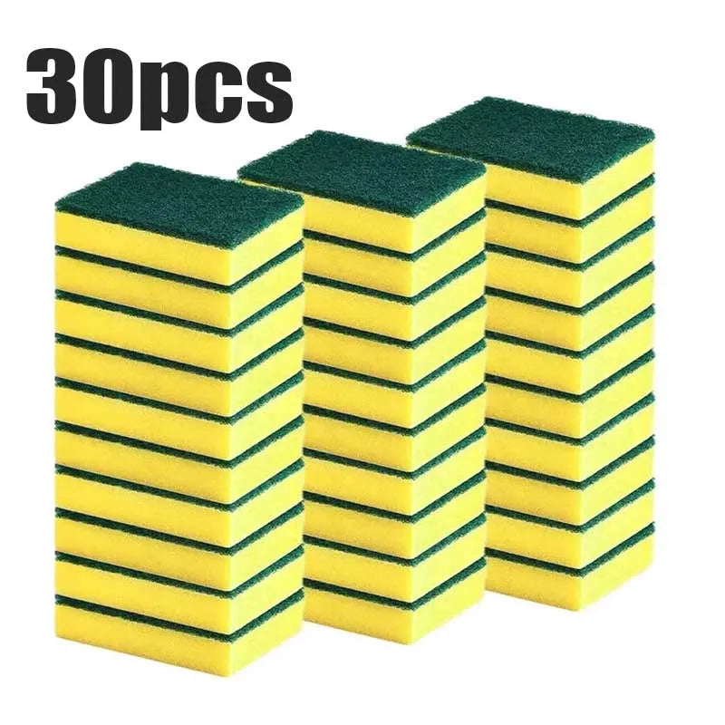 Highly Absorbent Double-Sided Kitchen Sponge Set - Rust & Stain Remover
