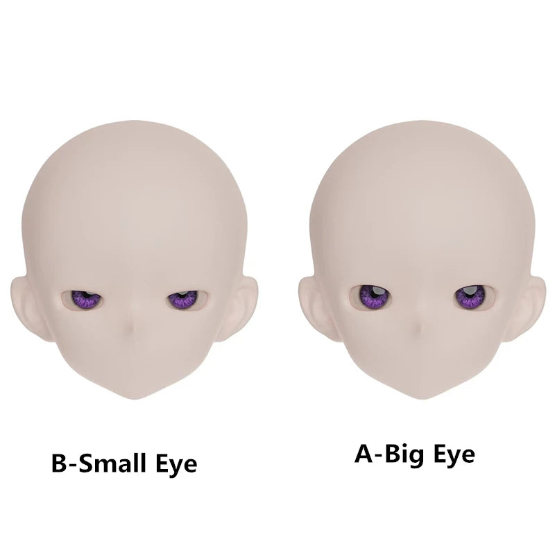 1/4 BJD Doll Head Accessories Practice Makeup Half-White Skin Anime Style Toy