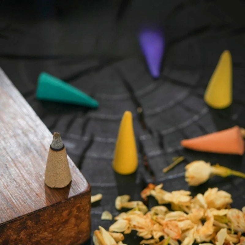 Natural Incense Cones Set - Aromatherapy Fragrance for Relaxation & Odor Removal