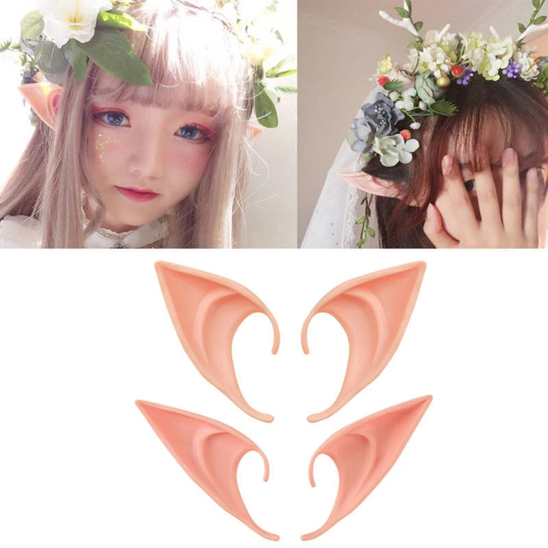 Halloween Elf Ears Latex Fairy Costume Accessories for Cosplay & Party