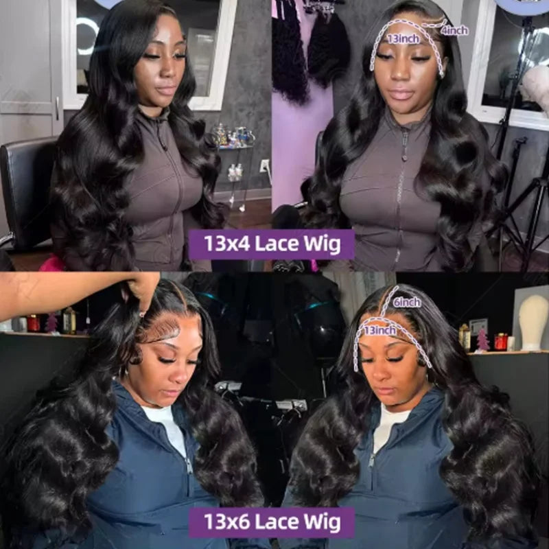 Body Wave Lace Front Wig Human Hair Glueless Brazilian HD Transparent Lace for Women