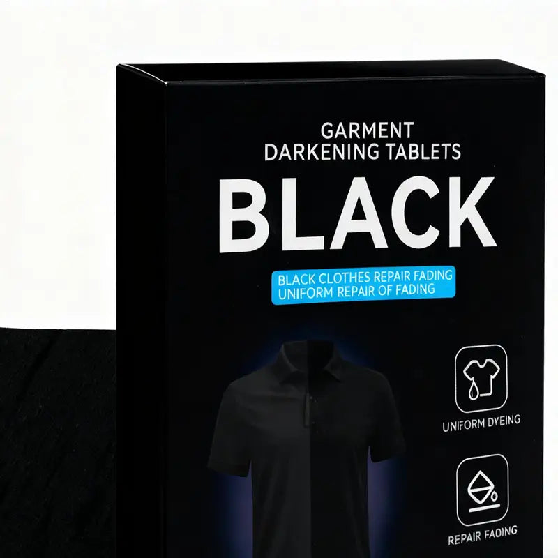 Black Fabric Dye Set - 10 Pieces for Cotton Silk Wool & More - Safe & Washable