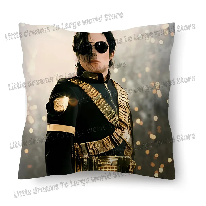 Michael Jackson Pillowcase 45x45cm Singer MJ Decorative Pillow Cover for Sofa Cushions