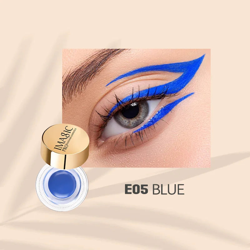 3-Color Waterproof Gel Eyeliner Set with Brush - Long-lasting, Quick Dry, Eye Makeup