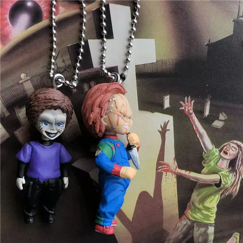 Anime Ghost Doll Action Figure Keychain Desktop Decoration Halloween Gift
