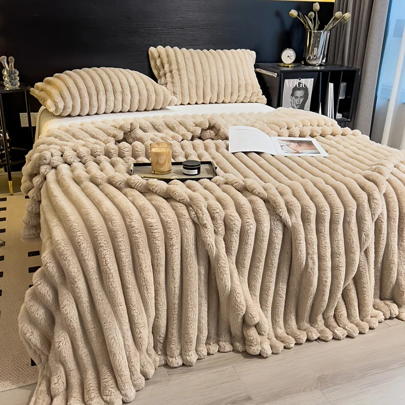 Multifunctional Flannel Blanket - Soft Warm Bed Sheet Sofa Throw Nap Cover