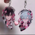 Cute Acrylic Backpack Keychain with Magnetic Pendant - Creative Fan Gift