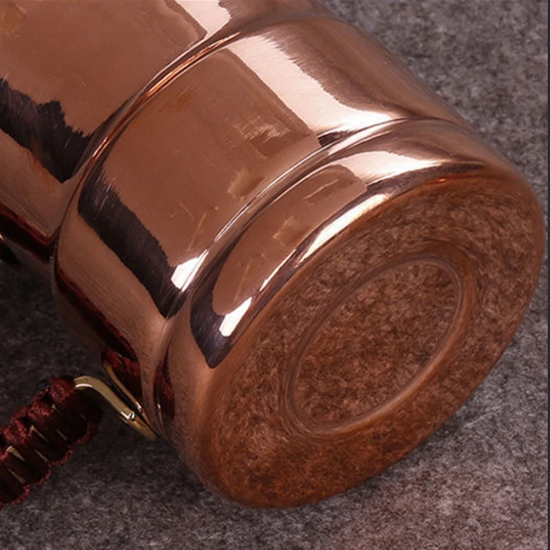 Handcrafted Copper Beer Mug with Weave Handle 400ml Moscow Water Drinkware