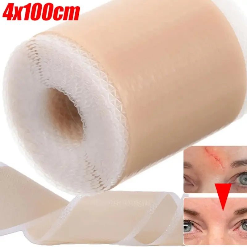 Reusable Silicone Scar Tape - Breathable Skin-Friendly Adhesive for Ear & Scar Protection