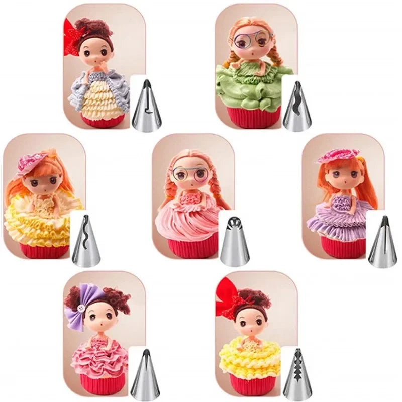 8/10pcs Cake Piping Tips Set Icing Nozzles Reusable Frosting Pastry Bags Decorator Tool