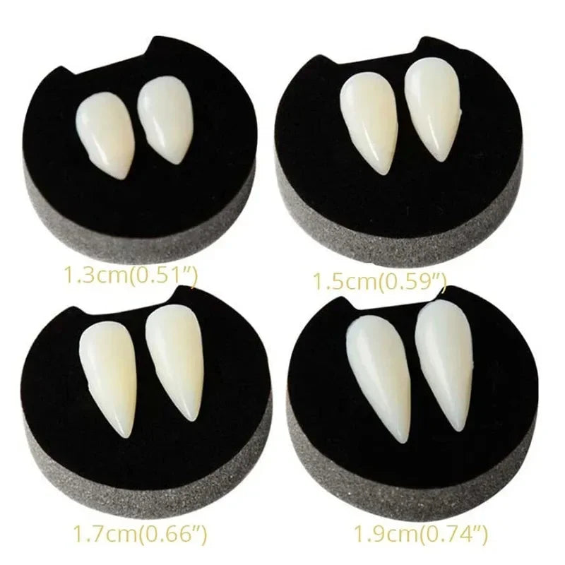 Halloween Vampire Dentures Prop False Teeth with Dental Gum - DIY Costume Accessory