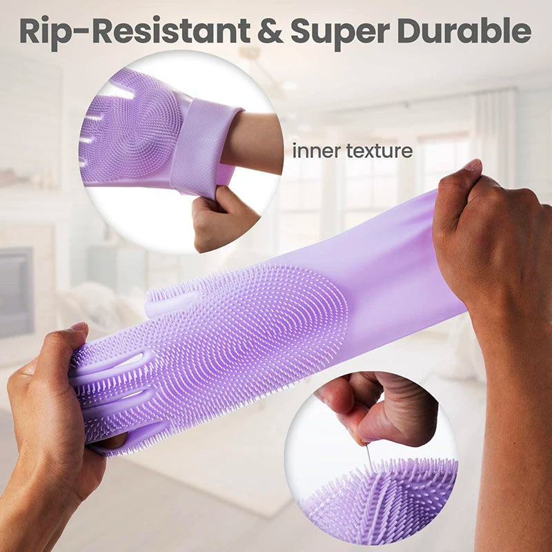 Pet Grooming Bathing Gloves for Dogs and Cats Silicone Hair Removal Scrubber Massage