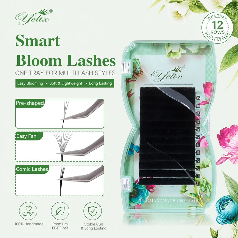 Pre-Made Volume Eyelash Extensions Fans - Multiple Curl, Thickness & Length Options