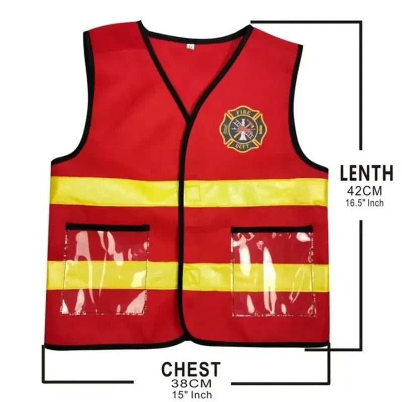 Kids Firefighter Costume Set - Little Fireman Halloween Carnival Dress Up