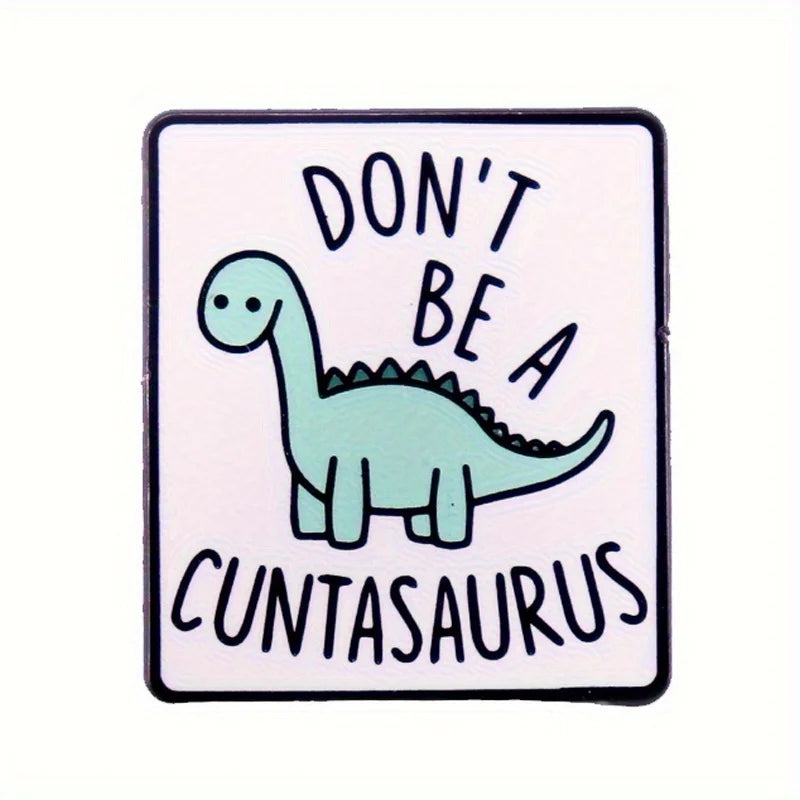 Dinosaur Badge Brooch Pin Funny Animal Lapel Accessory Gift