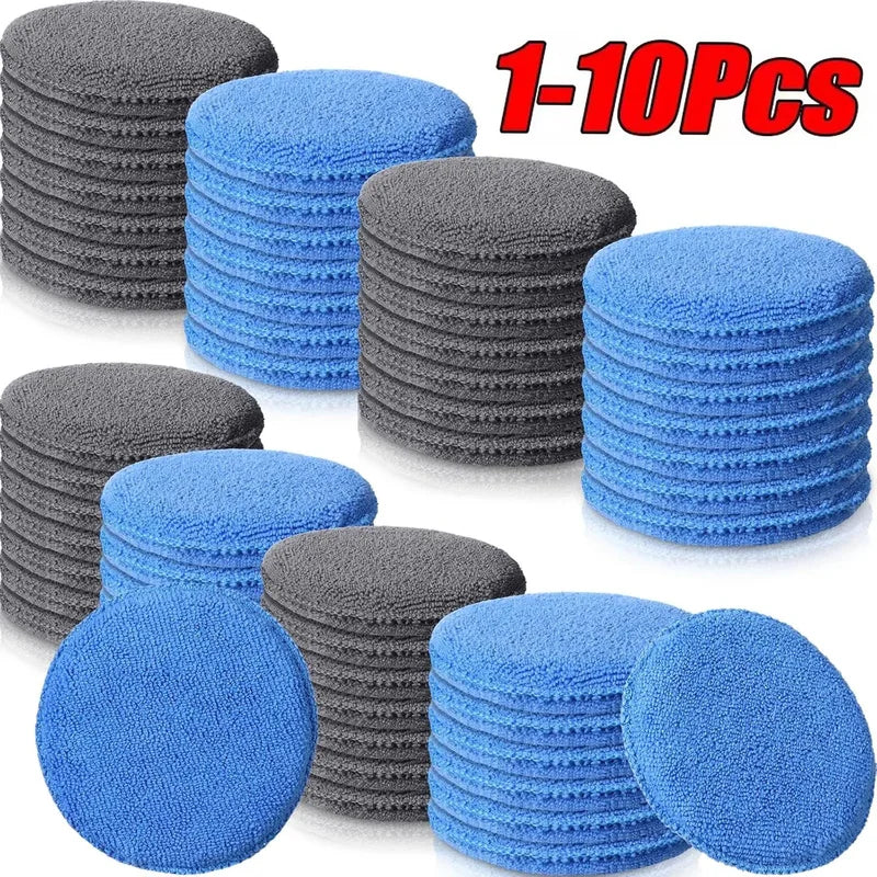 Microfiber Car Wax Applicator Mitts 10 Pack - Polishing & Detailing Sponges