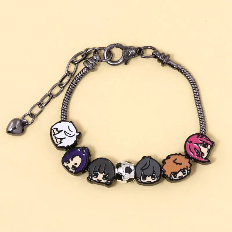 Anime Blue Lock Cosplay Bracelet Football Charm Jewelry for Isagi Rensuke Kunigami