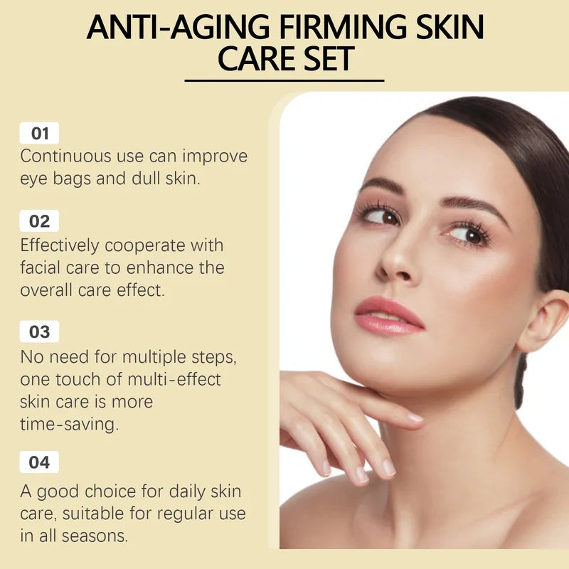 Face Firming Care Kit for Eye and Neck Tightening Anti-Aging Skin Set