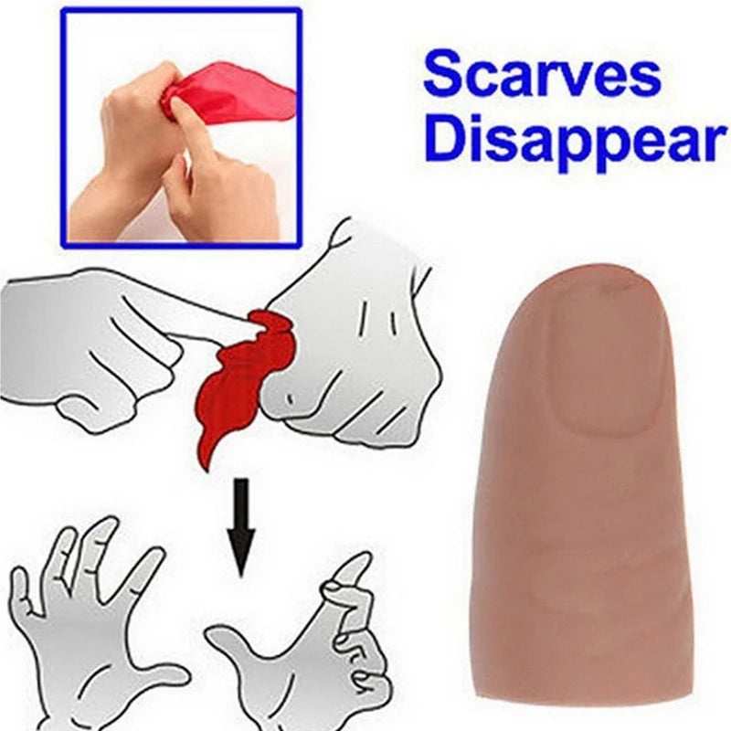 Fake Finger Magic Trick Props - Realistic Silicone Close-Up Vanishing & Appearing Finger Toy for Pranks and Performances